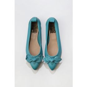 Bueno Shoes 01WR3118 Turkuaz Deri Kadın Babet