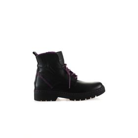 Bueno Shoes 01WR4905 Siyah Lila Flotter Deri Kadın Bot