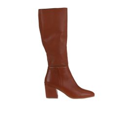 Bueno Shoes 01WR5104 Taba Koyu Deri Kadın Topuklu Çizme
