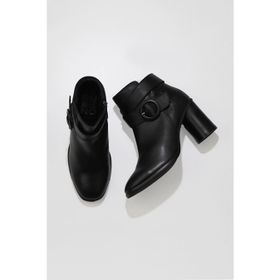 Bueno Shoes 01WR5500 Siyah Deri Kadın Bot
