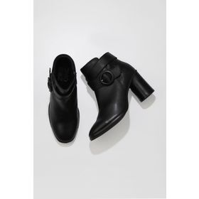 Bueno Shoes 01WR5500 Siyah Deri Kadın Bot