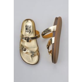 Bueno Shoes 01WS11000 Sarı Parlak Deri Kadın Parmak Arası Terlik