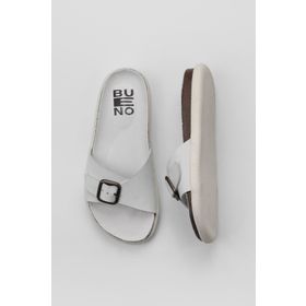 Bueno Shoes 01WS11003 Beyaz Nubuk Kadın Düz Terlik