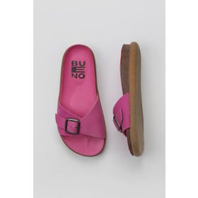 Bueno Shoes 01WS11003 Fuşya Nubuk Kadın Düz Terlik