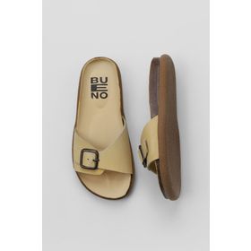 Bueno Shoes 01WS11003 Sarı Nubuk Kadın Düz Terlik