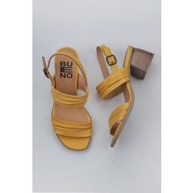 Bueno Shoes 01WS1400 Sarı Deri Kadın Sandalet