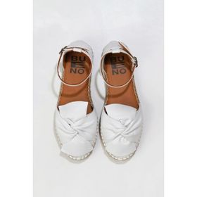 Bueno Shoes 01WS1807 Beyaz Deri Kadın Düz Sandalet