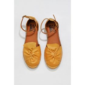 Bueno Shoes 01WS1807 Sarı Deri Espadril Kadın Sandalet
