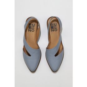 Bueno Shoes 01WS2311 Mavi Deri Kadın Düz Sandalet