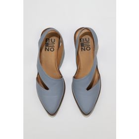 Bueno Shoes 01WS2311 Mavi Deri Kadın Düz Sandalet