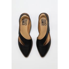 Bueno Shoes 01WS2311 Siyah Deri Düz Kadın Sandalet