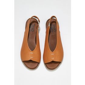 Bueno Shoes 01WS2512 Taba Deri Kadın Düz Sandalet