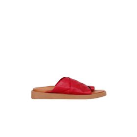 Bueno Shoes 01WS2809 Kırmızı Deri Kadın Parmak Arası Terlik