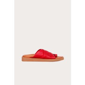 Bueno Shoes 01WS2809 Kırmızı Deri Kadın Parmak Arası Terlik