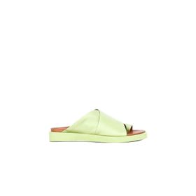 Bueno Shoes 01WS2809 Yeşil Deri Kadın Parmak Arası Terlik