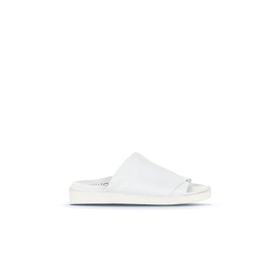 Bueno Shoes 01WS2810 Beyaz Deri Düz Kadın Terlik