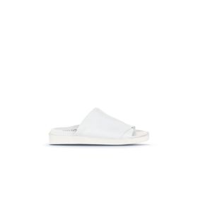 Bueno Shoes 01WS2810 Beyaz Deri Düz Kadın Terlik