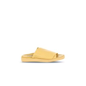 Bueno Shoes 01WS2810 Sarı Deri Kadın Düz Terlik