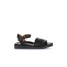 Bueno Shoes 01WS2812 Siyah Deri Kadın Düz Sandalet