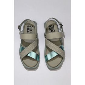 Bueno Shoes 01ws2816 Yeşil Deri Kadın Düz Sandalet