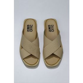 Bueno Shoes 01ws2817 Sarı Deri Düz Kadın Terlik