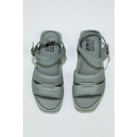 Bueno Shoes 01WS2824 Turkuaz Deri Kadın Düz Sandalet