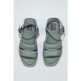 Bueno Shoes 01WS2824 Turkuaz Deri Kadın Düz Sandalet