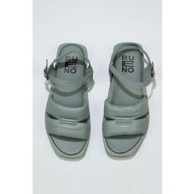 Bueno Shoes 01WS2824 Turkuaz Deri Kadın Düz Sandalet
