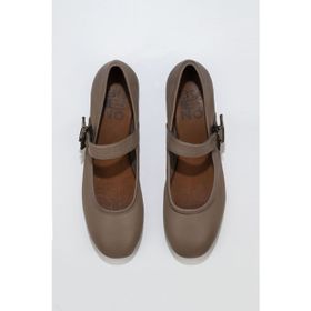 Bueno Shoes 01WS4409 Gri Deri Kadın Düz Babet