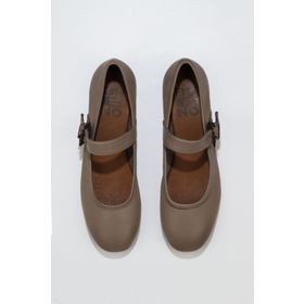 Bueno Shoes 01WS4409 Gri Deri Kadın Düz Babet