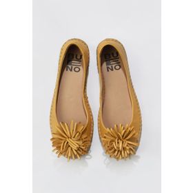 Bueno Shoes 01WS4807 Sarı Deri Kadın Babet