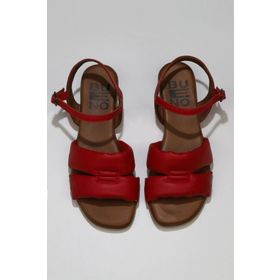 Bueno Shoes 01WS6010 Kırmızı Deri Kadın Düz Sandalet