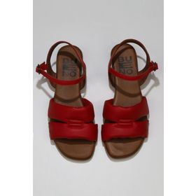 Bueno Shoes 01WS6010 Kırmızı Deri Kadın Düz Sandalet