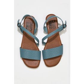 Bueno Shoes 01WS6012 Mavi Deri Kadın Sandalet