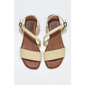 Bueno Shoes 01ws6012 Sarı Deri Kadın Sandalet