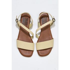 Bueno Shoes 01ws6012 Sarı Deri Kadın Sandalet