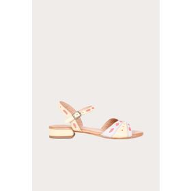 Bueno Shoes 01WS6102 Ekru Sarı Deri Kadın Düz Sandalet
