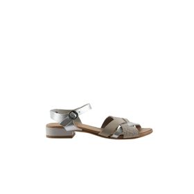 Bueno Shoes 01WS6106 Bej Deri Kadın Düz Sandalet