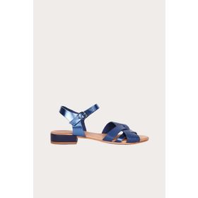 Bueno Shoes 01WS6106 Lacivert Deri Kadın Sandalet