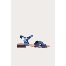 Bueno Shoes 01WS6106 Lacivert Deri Kadın Sandalet