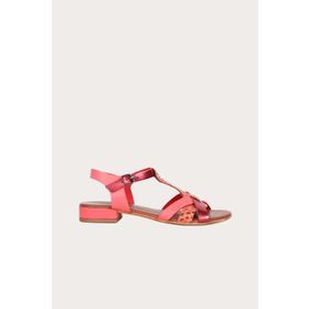 Bueno Shoes 01WS6109 Bueno Turuncu Deri Kadın Düz Sandalet