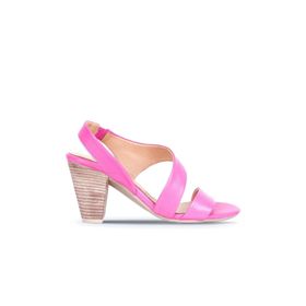 Bueno Shoes 01WS6700 Fuşya Deri Kadın Topuklu Sandalet