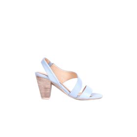 Bueno Shoes 01WS6700 Mavi Deri Kadın Topuklu Ayakkabı