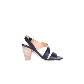 Bueno Shoes 01ws6700 Siyah Deri Topuklu Kadın Sandalet