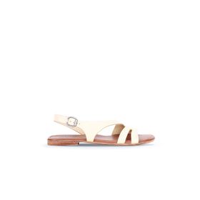 Bueno Shoes 01WS6902 Vizon Deri Kadın Düz Sandalet