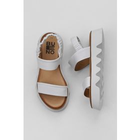 Bueno Shoes 01WS8001 Beyaz Deri Kadın Topuklu Sandalet