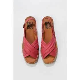 Bueno Shoes 01WS9912 Fuşya Deri Kadın Espadril Sandalet