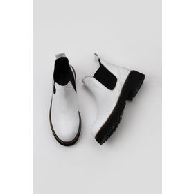 Bueno Shoes 01WT0801 Flotter Deri Beyaz Düz Kadın Bot