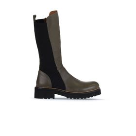 Bueno Shoes 01WT0803 Haki Deri Düz Kadın Çizme