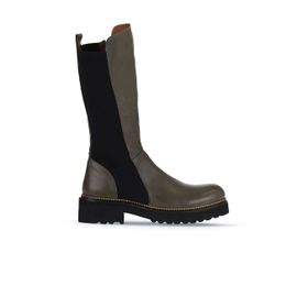 Bueno Shoes 01WT0803 Haki Deri Düz Kadın Çizme